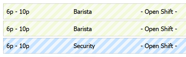 Current shifts
